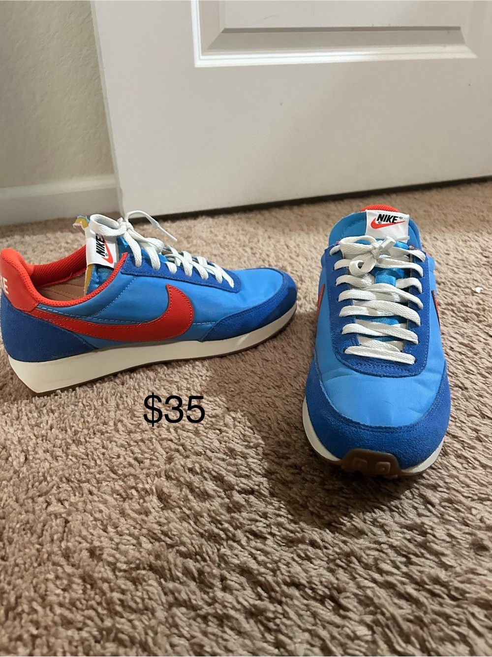 Nike Men’s Classic Runner Sneakers - Blue/Red